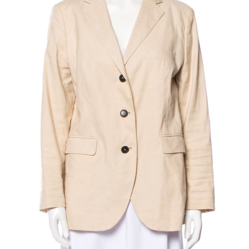 Bogner Cream Blazer Tailored Suit Jacket